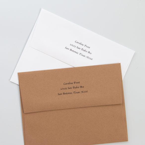 Return Address Envelopes